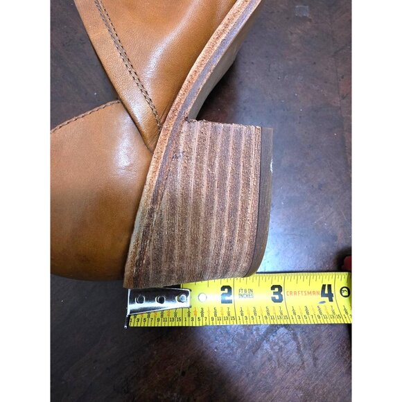 Madewell Women's Tan Leather Pointed Toe Heeled Mules Size 7 - Picture 11 of 12
